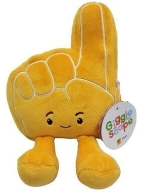 GiggleScape Yellow‎ Foam Finger Plush Target Exclusive RARE Stuffed Animal